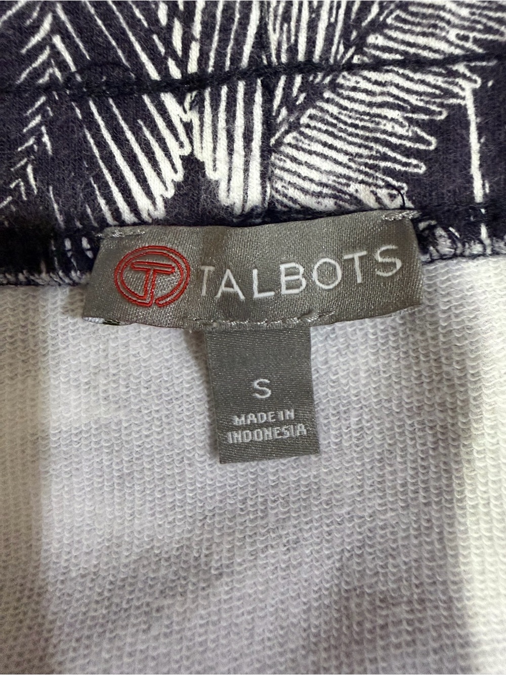 Talbots Palm Leaf Pull On Drawstring Elastic Waist Skirt Size Small Pockets - Picture 5 of 13